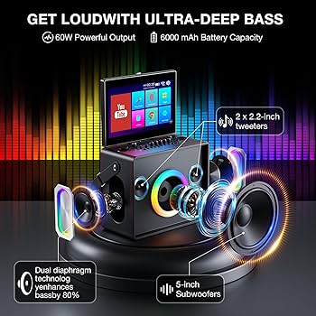 Amazon.com: Smart Karaoke Machine with Lyrics Display, Built